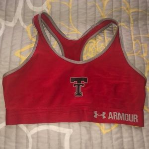 Red Texas Tech Sports Bra